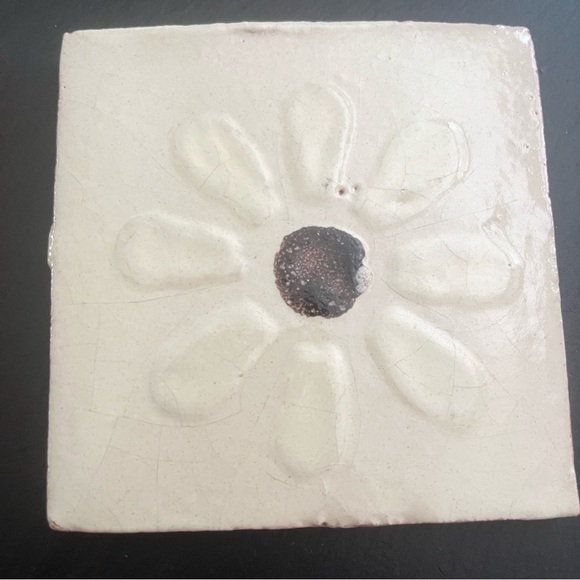 Mexican Hand Painted Terra-Cotta Talavera Vintage Tiles Set of 4 - Picture 4 of 14